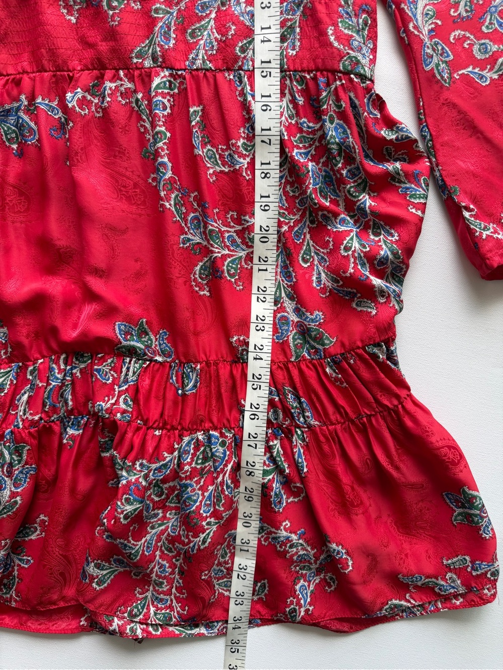 Sandro Tali Red Printed & Draped Satin-Jacquard Mini Dress, Size 40 - Picture 10 of 11